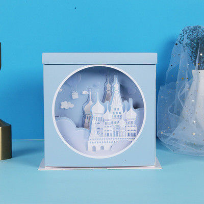 OEM ODM Birthday Wedding Tall Transparent Cake Box