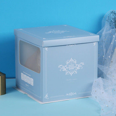 OEM ODM Birthday Wedding Tall Transparent Cake Box