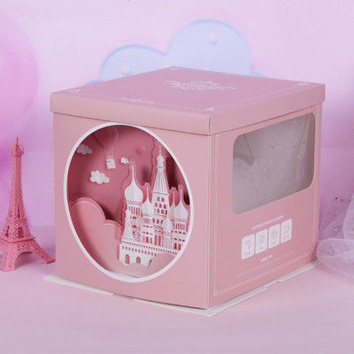 OEM ODM Birthday Wedding Tall Transparent Cake Box