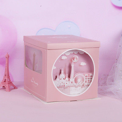 OEM ODM Birthday Wedding Tall Transparent Cake Box