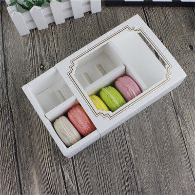 15.5*6.5*5.2cm Handmade Dessert Takeaway Boxes For Macaron