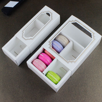 15.5*6.5*5.2cm Handmade Dessert Takeaway Boxes For Macaron