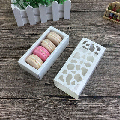 ISO14001 Varnishing Macaron Shipping Containers Hollow Lid