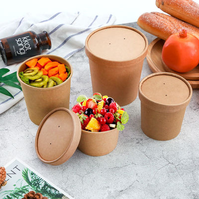 TUV Personalised Cardboard Takeaway Boxes UV Coating 500ml Food Containers