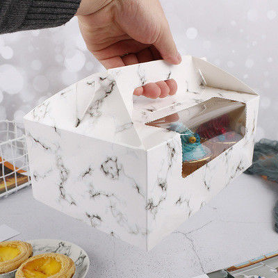 Eco Friendly Cupcakes Dessert Takeaway Boxes TUV ISO Kraft Bakery Boxes