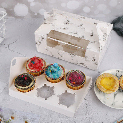 Eco Friendly Cupcakes Dessert Takeaway Boxes TUV ISO Kraft Bakery Boxes