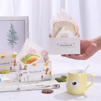Breakfast Sandwich Toast Dessert Takeaway Boxes 255*170*80mm