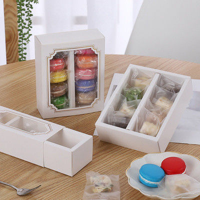 Transparent Window Macaron Favor Boxes 14.5cm*5.5cm*5cm
