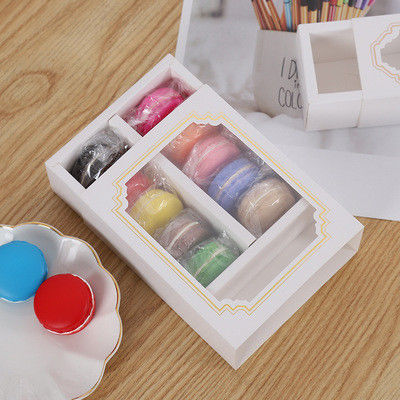 Transparent Window Macaron Favor Boxes 14.5cm*5.5cm*5cm