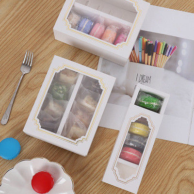 Transparent Window Macaron Favor Boxes 14.5cm*5.5cm*5cm