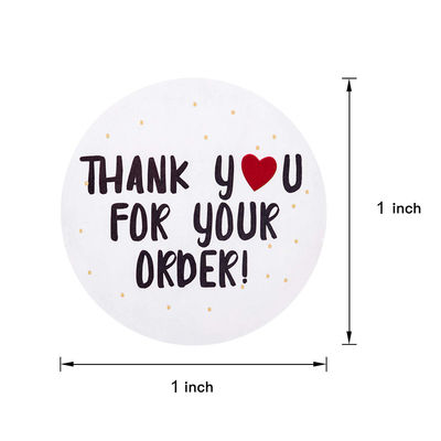 1000pcs 1x1 Inch Packaging Stickers Labels Thank You For Your Order Stickers