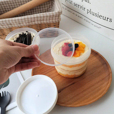 OEM ODM 400ml Muffin Tiramisu Dessert Box Biodegradable Ice Cream Containers