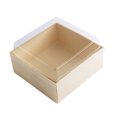 Biodegradable Rectangular Swiss Roll Cake Packaging Donut Boxes With Window