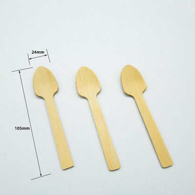 Green Palm Wooden Disposable Soup Spoons 105mm 140mm 160mm