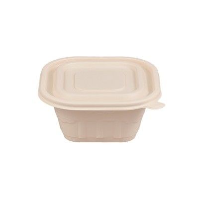 1200ML 145*145*45mm Biodegradable Takeaway Boxes 6 Compartment Disposable Food Tray