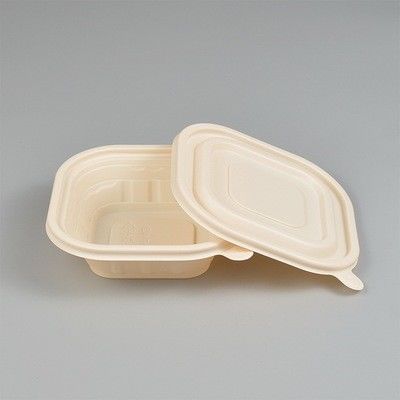 1200ML 145*145*45mm Biodegradable Takeaway Boxes 6 Compartment Disposable Food Tray