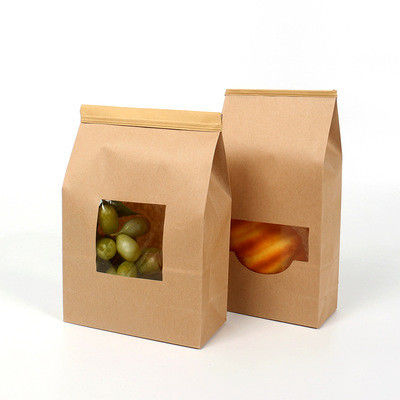 40gsm-150gsm French Bread Paper Bag Sharp Bottom Window