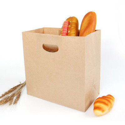 28*28*15cm MSDS Takeaway Paper Bags Offset Printing Kraft Paper Handbag