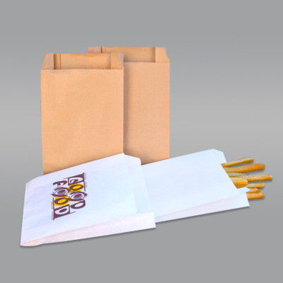 Fried Chicken Greaseproof Paper Bags 20-200 Microns Thick French Fries Paper Pouch