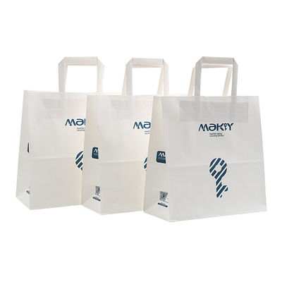 120gsm To 350gsm UV Printing Takeaway Paper Bags With Handle