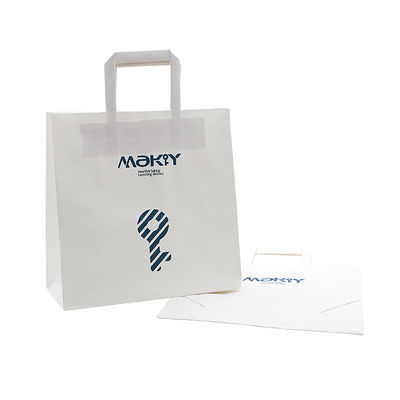 120gsm To 350gsm UV Printing Takeaway Paper Bags With Handle