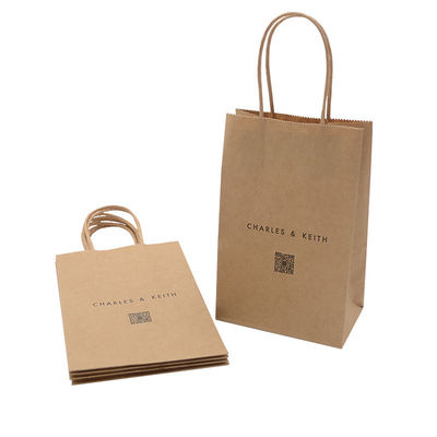 BSCI Sedex Recyclable Yellow Kraft Paper Bags With Handles