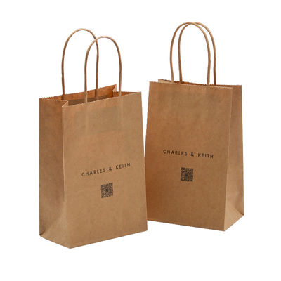 BSCI Sedex Recyclable Yellow Kraft Paper Bags With Handles