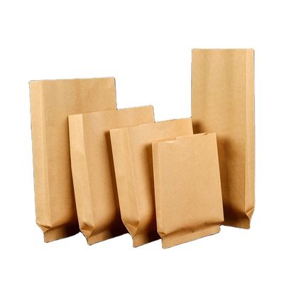 Biodegradable Brown Oil Proof Takeaway Paper Bags OEM ODM