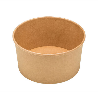 500ml To 1300ml Cardboard Takeaway Boxes Kraft Paper Salad Bowls With Anti Fog Lid