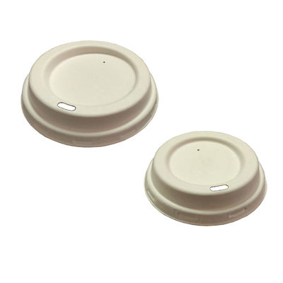 8cm Biodegradable Sugarcane Bagasse Coffee Cup Lids Eco Friendly