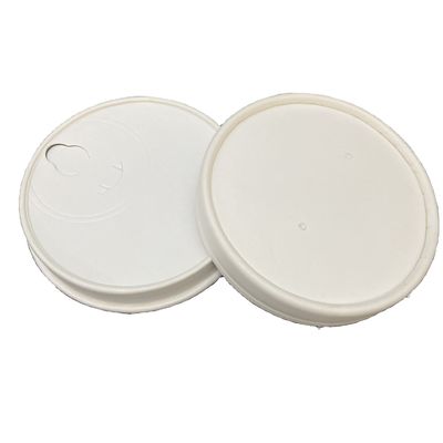 8oz 12oz 16oz 8cm 9cm Non Spill Paper Cups Lids Sugarcane Bamboo Pulp