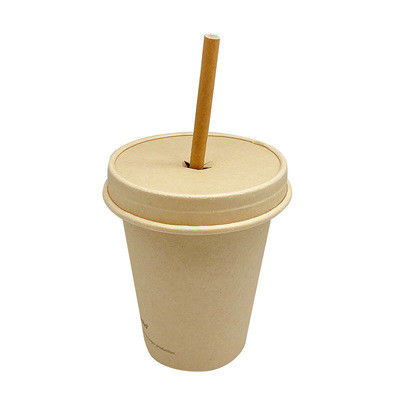 250pcs / Box Biodegradable Disposable Tableware 6*197mm Sugarcane Straws