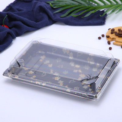 Recycled Coated Paper Sushi Takeaway Boxes Fruit And Vegetable Packaging