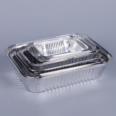 4900ml Tin Foil Food Takeaway Boxes For Eggplant Needle Mushroom Nori