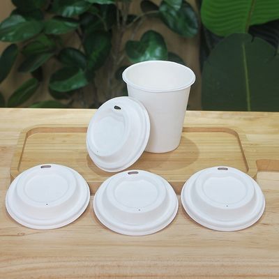 80mm Compostable Biodegradable Coffee Cup Lids SGS CE