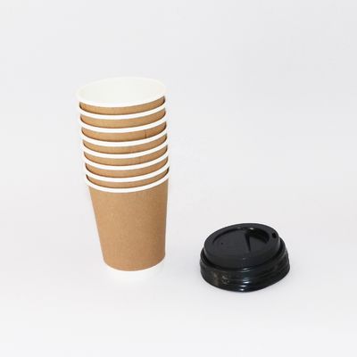 8oz Embossing Kraft Double Wall Coffee Cup 8cm*9cm*5.8cm With Lids