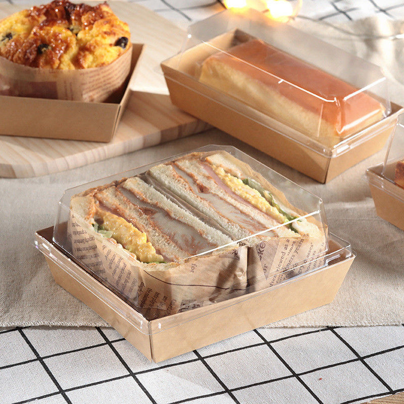 TUV Triangle Wedge Sandwich Food Takeaway Boxes With Clear Lid