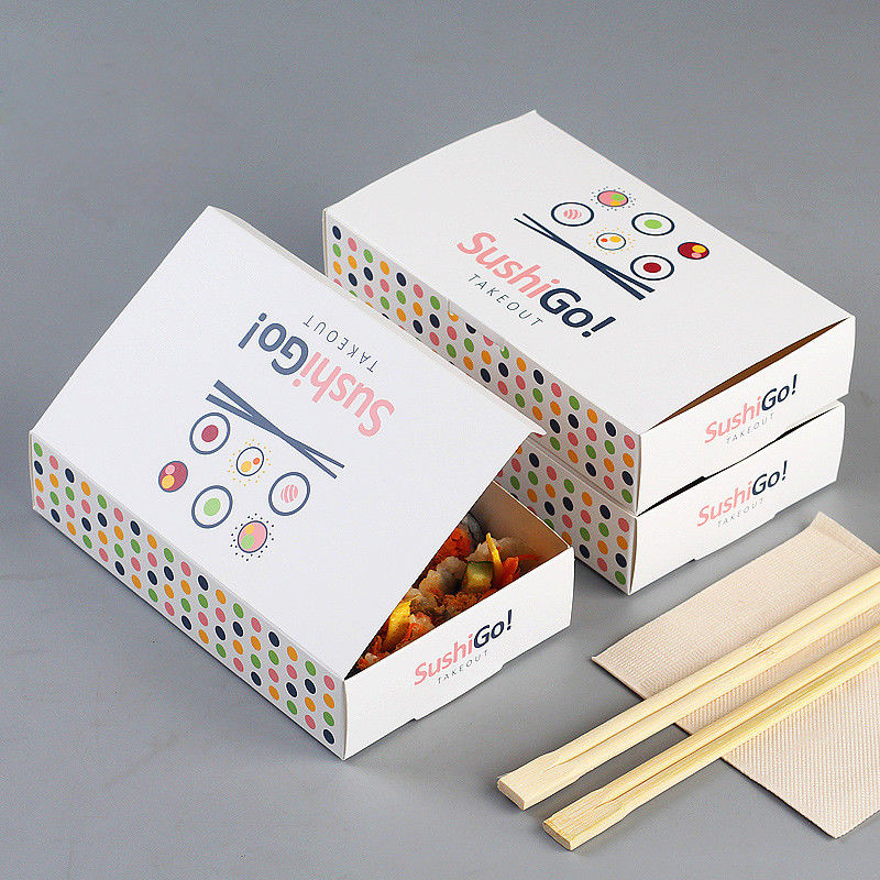 ODM Biodegradable Sushi Takeaway Boxes Rectangular Donut Swiss Roll Packaging Box